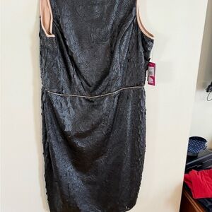 Vince Camuto Black Textured Dress